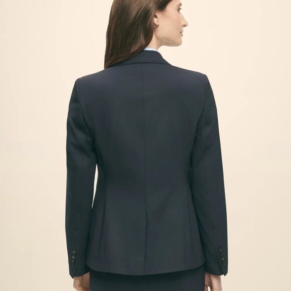 NEW THE ESSENTIALS BY BROOKS  Brothers Stretch Jacket Womens Size 10 Navy - Picture 3 of 8